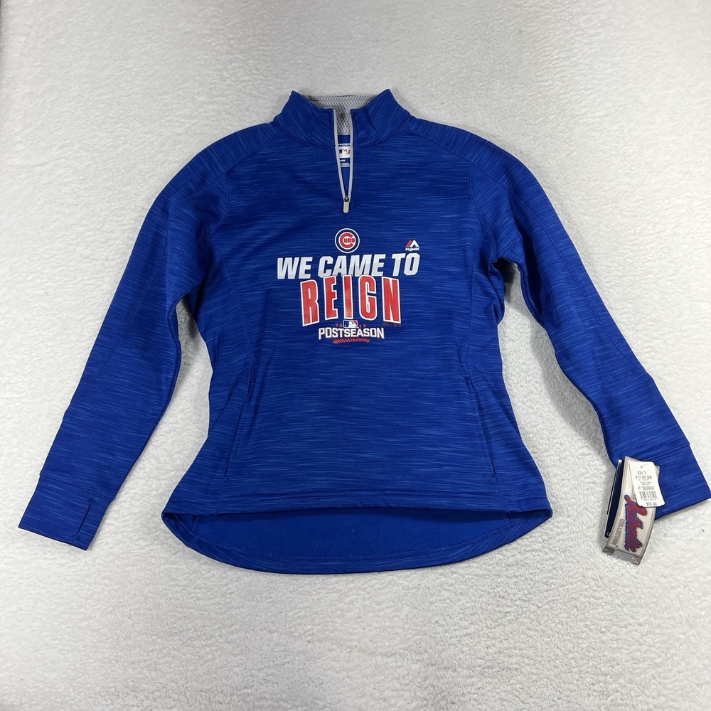 Chicago Cubs Majestic Therm Zip Jacket We Came To Reign Womens Adult Medium NWT